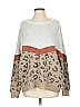 Easel 100% Acrylic Animal Print Tan Pullover Sweater Size S - photo 1