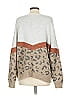 Easel 100% Acrylic Animal Print Tan Pullover Sweater Size S - photo 2