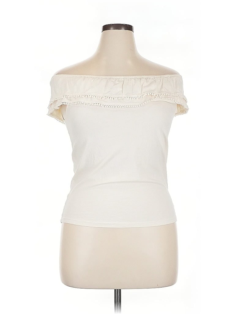 Click to view more detailed imagery on our partner's website Pre-owned Old Navy Short Sleeve Top Ivory Strapless Neckline Tops In White