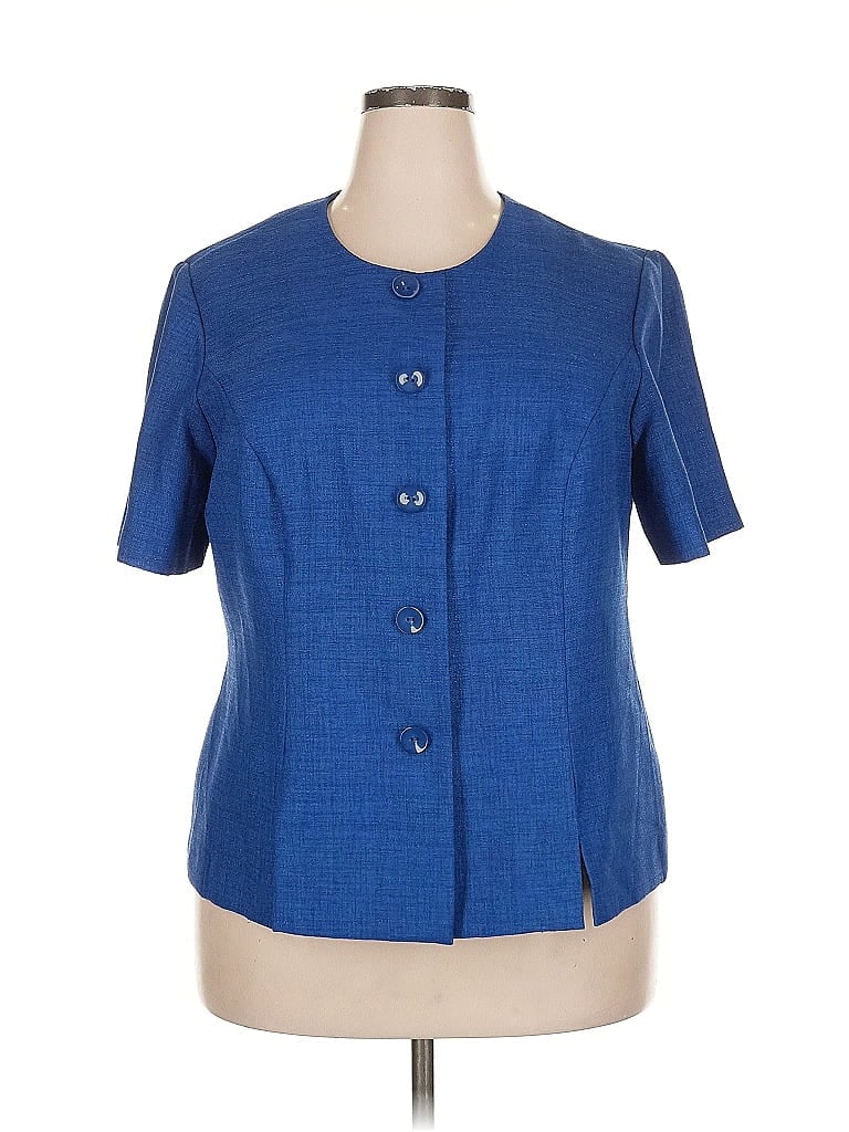Pre-owned Leslie Fay Blazer Jacket In Blue