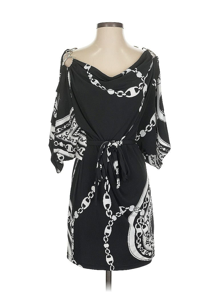 Joseph Ribkoff Graphic Black Cocktail Dress Size 2 - photo 1