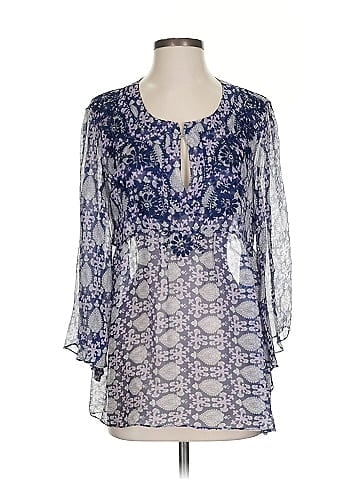 Calypso St. Barth 3/4 Sleeve Silk Top (view 1)