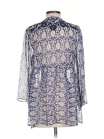 Calypso St. Barth 3/4 Sleeve Silk Top (view 2)