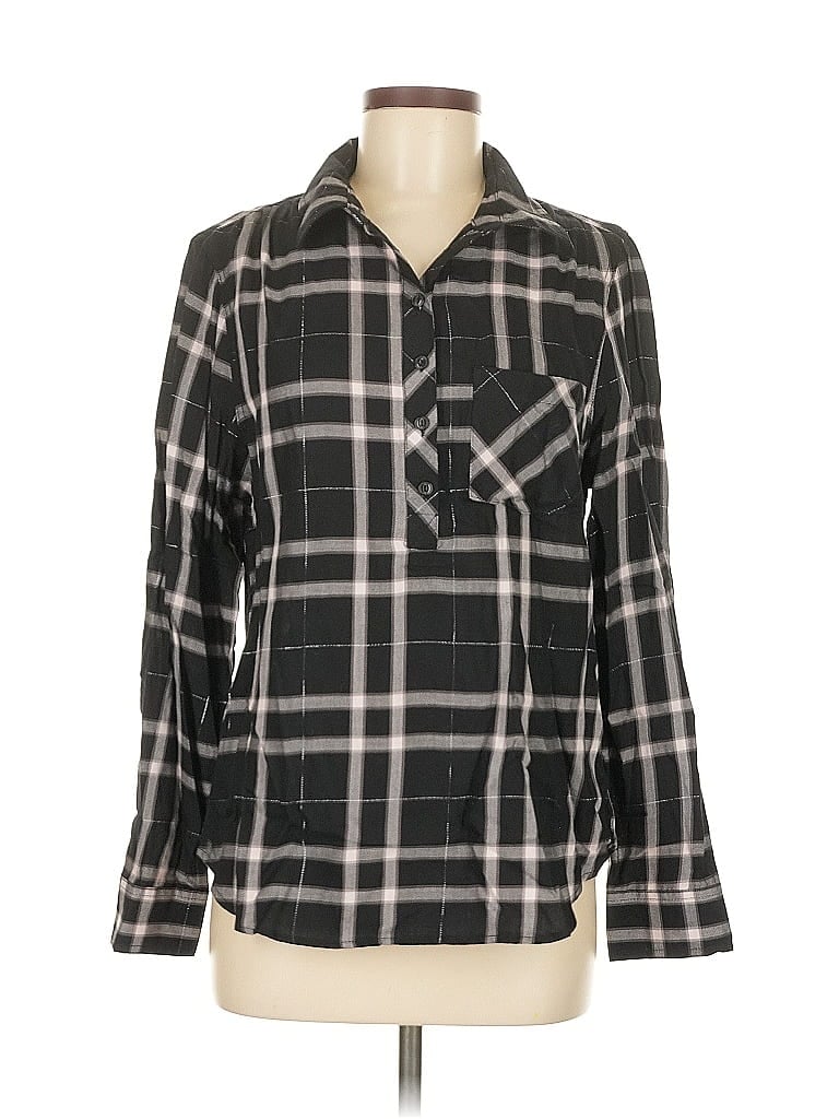 Click to view more detailed imagery on our partner's website Pre-owned Aqua Long Sleeve Blouse In Black