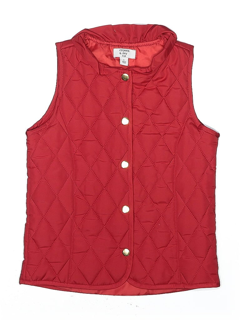 Pre-owned Crown & Ivy Kids' Vest In Red