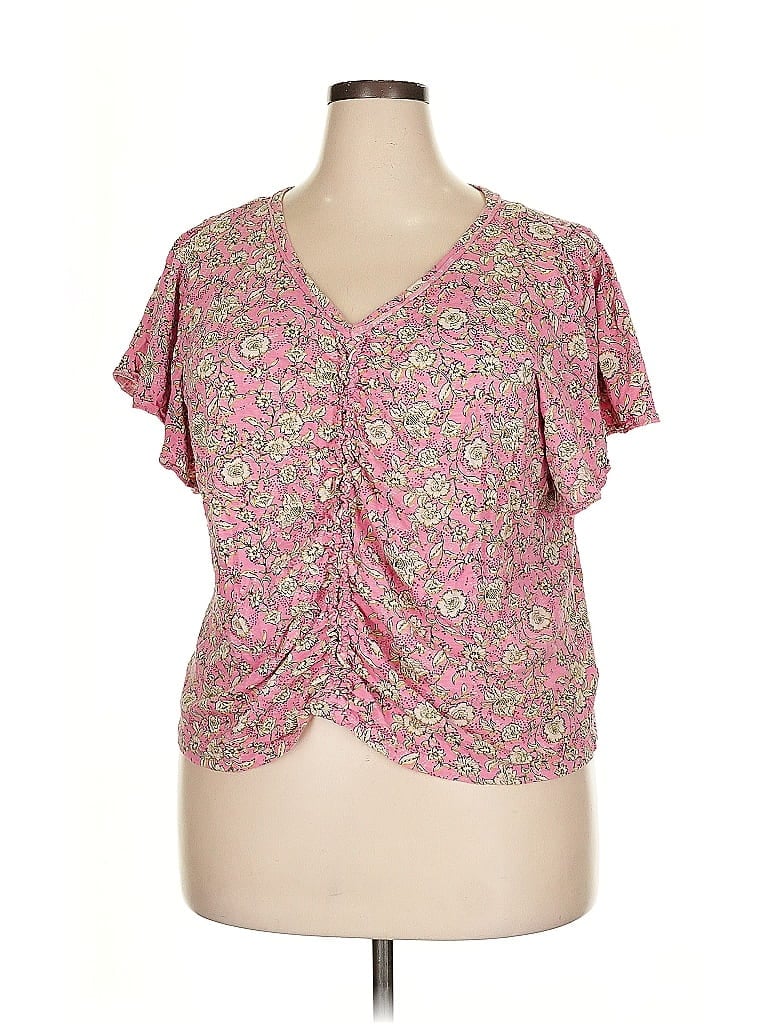 Pre-owned Jessica Simpson Short Sleeve Blouse In Pink