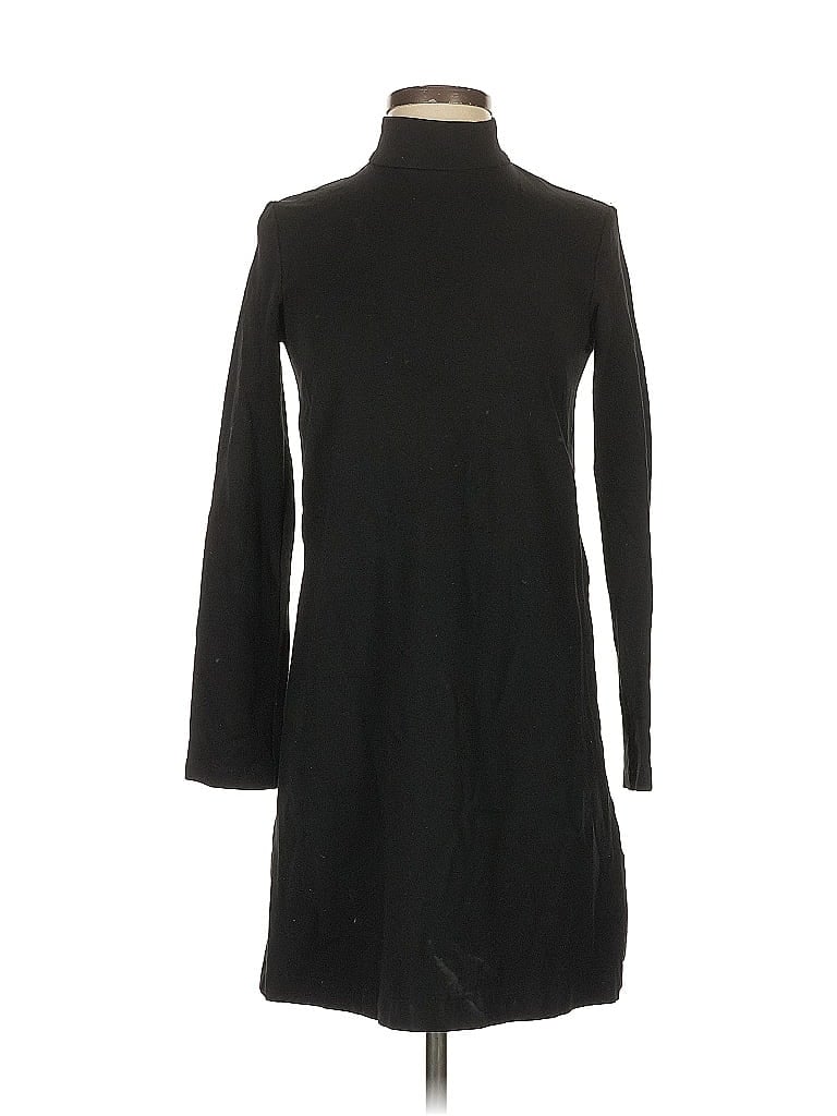 Pre-owned Zara Basic Casual Dress In Black