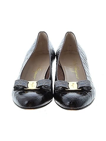 Salvatore Ferragamo Croc Embossed Heels (view 2)