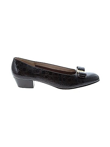 Salvatore Ferragamo Croc Embossed Heels (view 1)