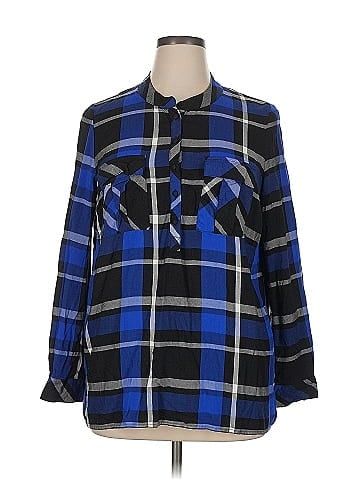 Kensie Long Sleeve Button-Down Shirt (view 1)