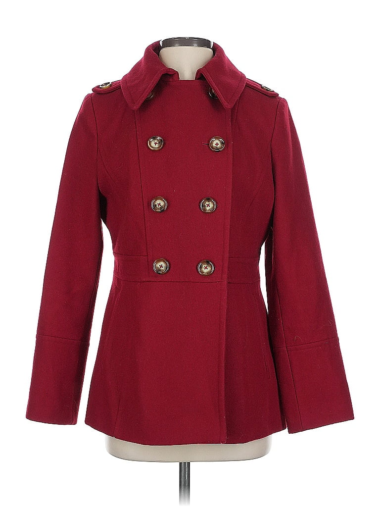 MICHAEL Michael Kors Red Wool Coat Size S - 75% off | ThredUp