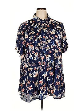 Woman Within Short Sleeve Blouse