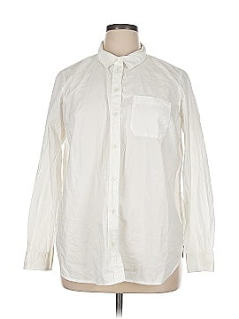 Universal Thread 100% Cotton Ivory Long Sleeve Button-Down Shirt Size S