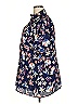 Woman Within 100% Polyester Floral Blue Short Sleeve Blouse Size 18 - 20 - photo 4