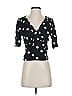 Tiny 100% Polyester Polka Dots Black Short Sleeve Top Size XS - photo 1