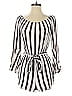 Silence and Noise 100% Rayon Stripes White Romper Size S - photo 1