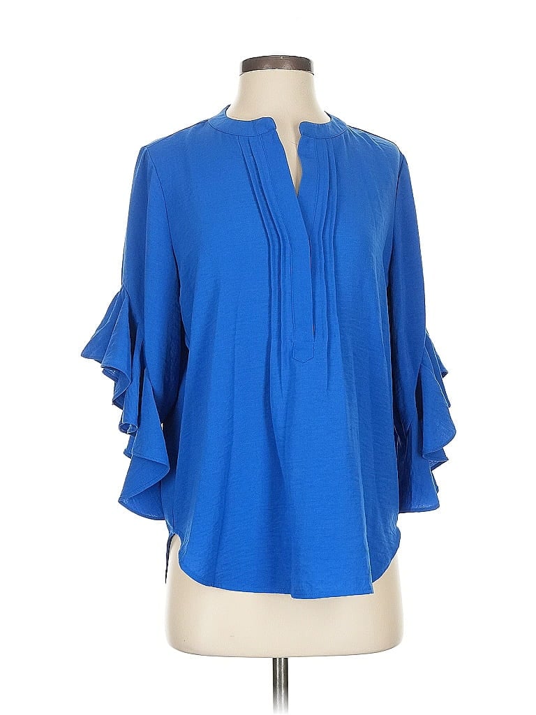 Click to view more detailed imagery on our partner's website Pre-owned Vince Camuto 3/4 Sleeve Blouse In Blue