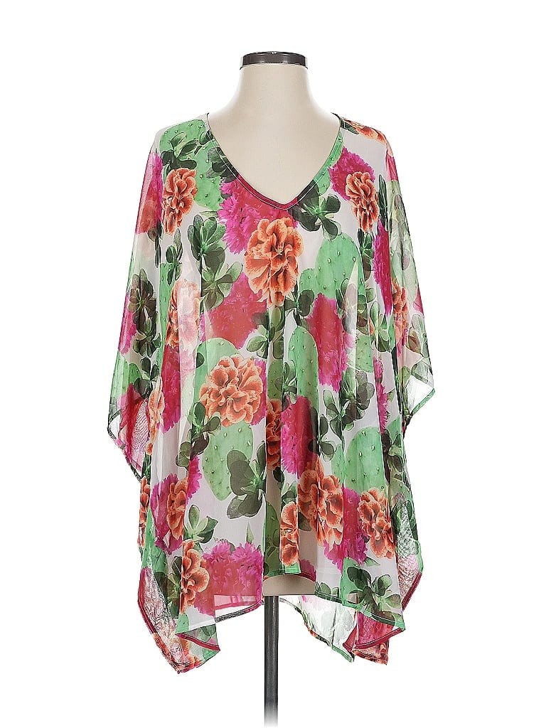 Click to view more detailed imagery on our partner's website Pre-owned Show Me Your Mumu 3/4 Sleeve Blouse In Green