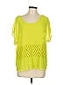 Cluny 100% Polyester Yellow Short Sleeve Blouse Size 6 - photo 1