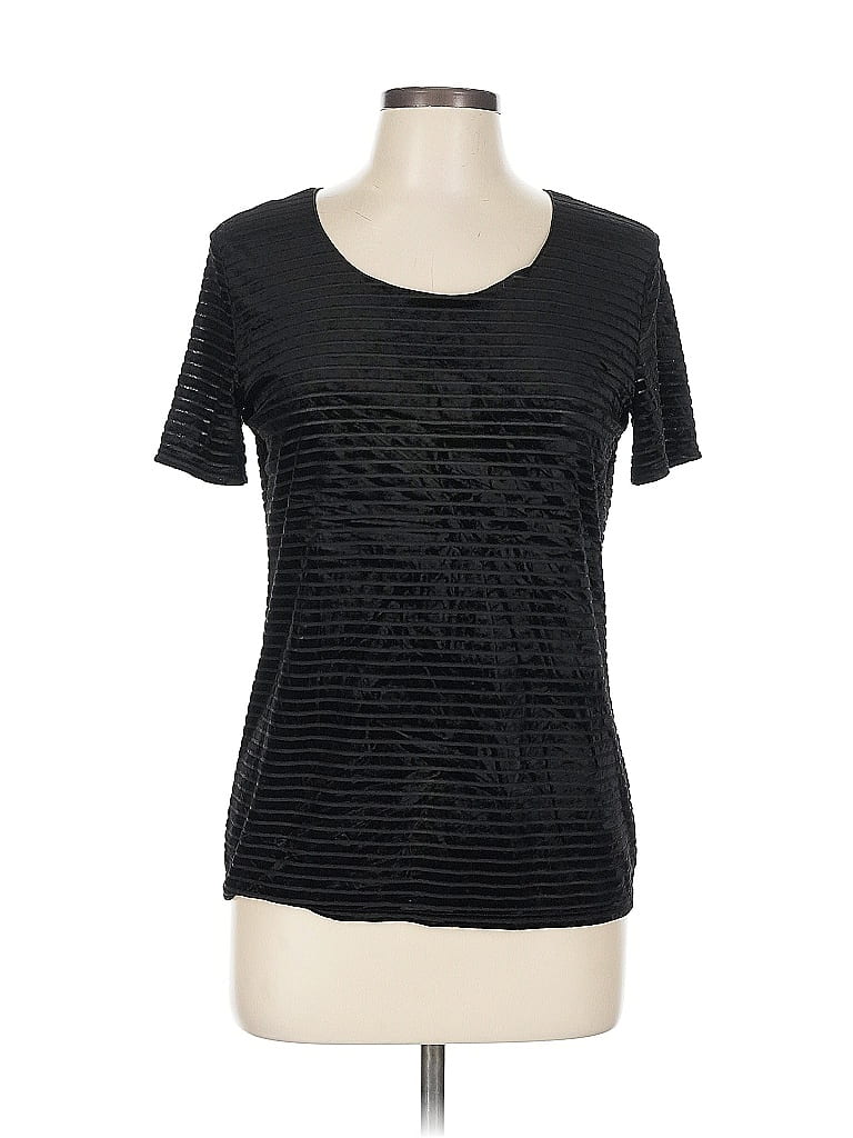 Armani Collezioni Black Short Sleeve Top Size 10 - photo 1