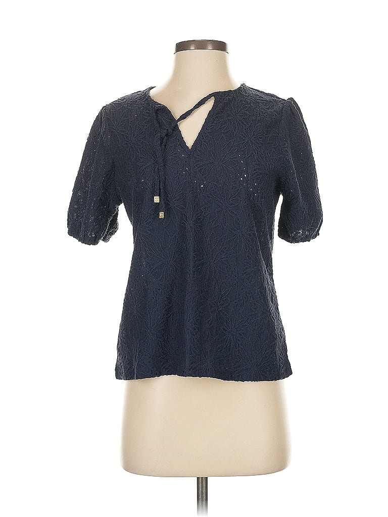 Pre-owned Michael Michael Kors Short Sleeve Blouse In Blue