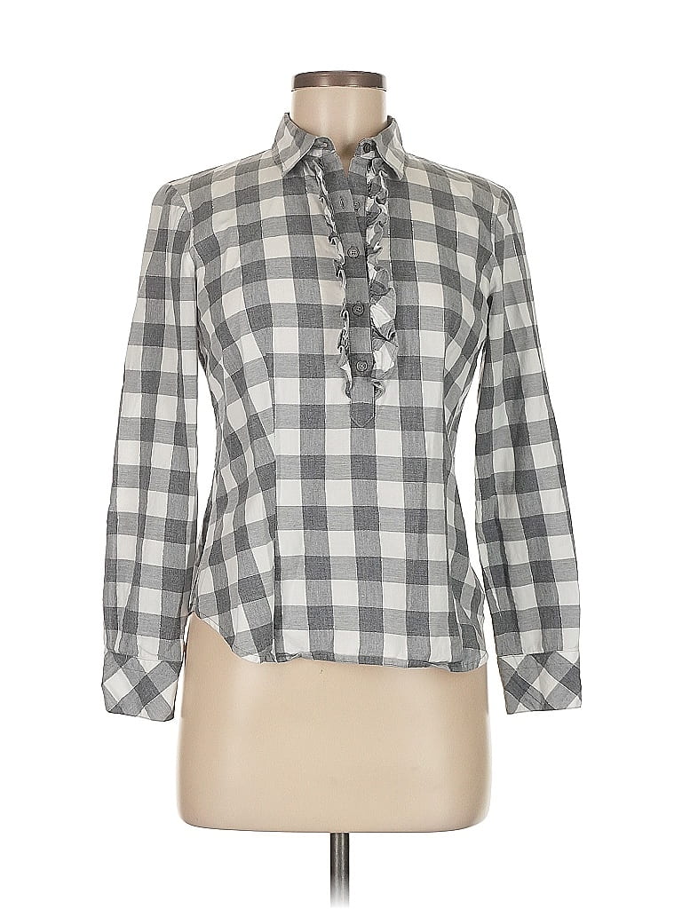 Pre-owned Talbots Long Sleeve Blouse In Gray