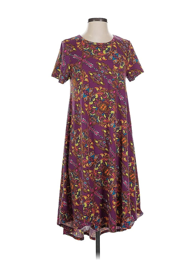 Pre-owned Lularoe Casual Dress In Purple