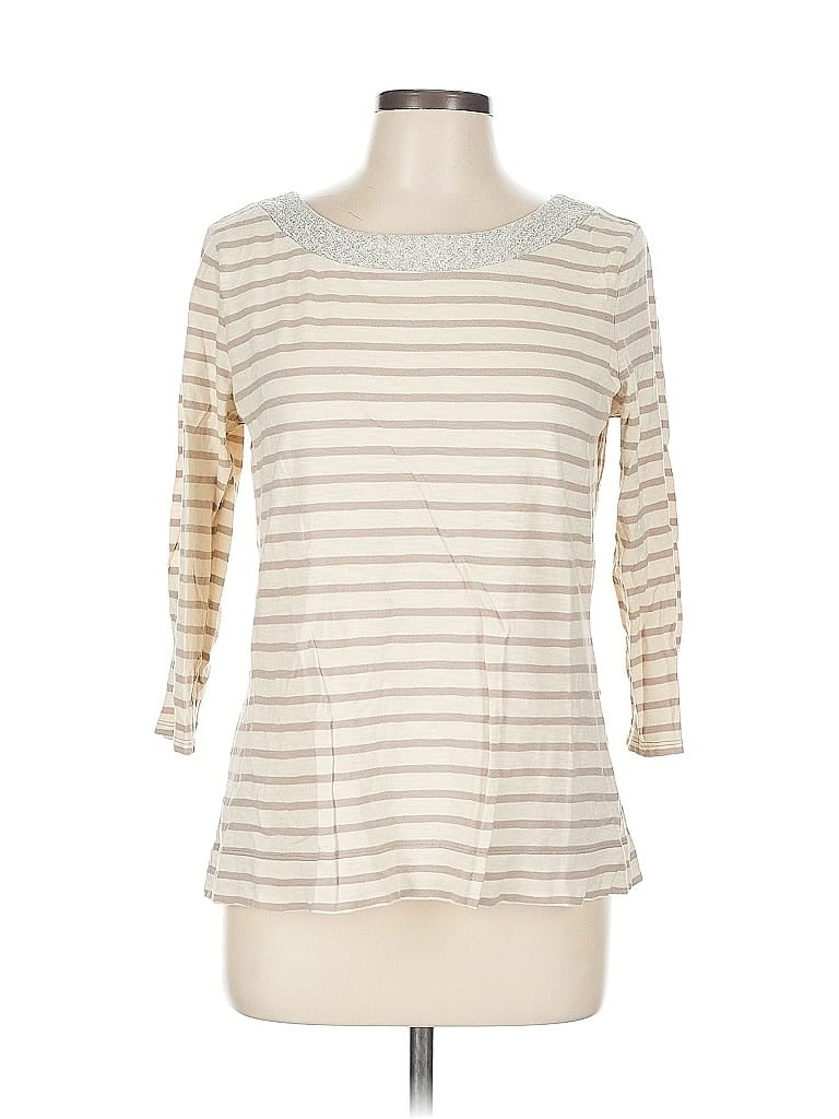 Pre-owned Banana Republic 3/4 Sleeve T-shirt In White