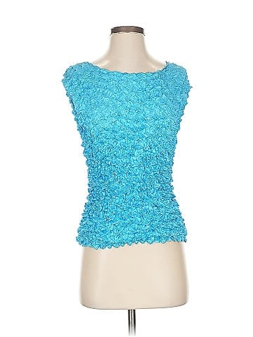 f.c Vibrant Blue Textured Sleeveless Top (view 1)