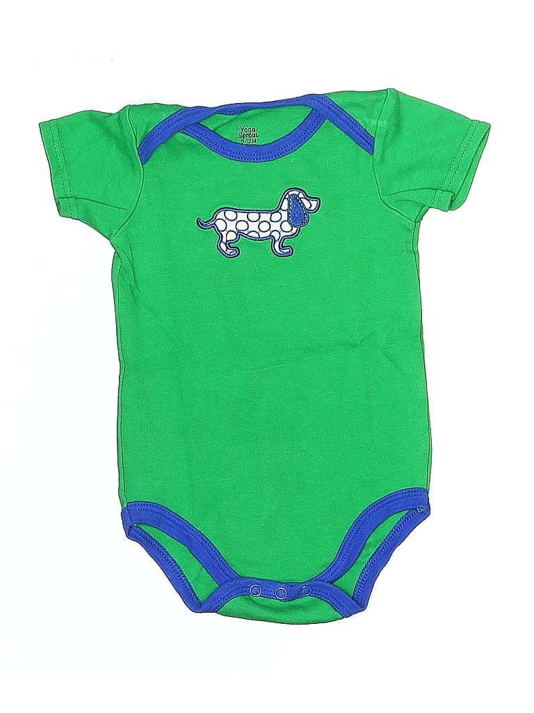 Click to view more detailed imagery on our partner's website Pre-owned Yoga Sprout Babies' Short Sleeve Onesie In Green