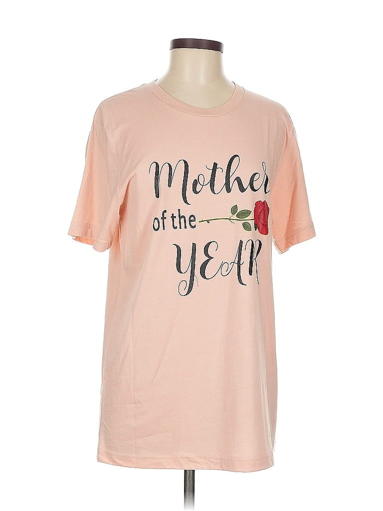 Pre-owned Canvas Short Sleeve T-shirt In Pink