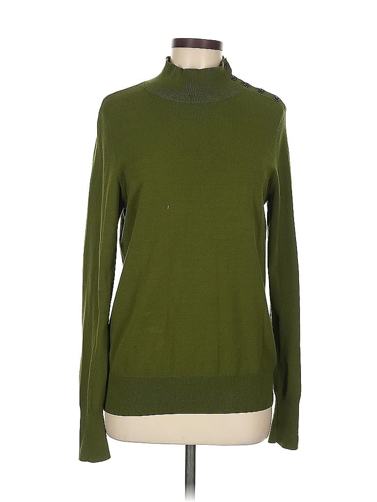 Pre-owned Ann Taylor Turtleneck Sweater In Green