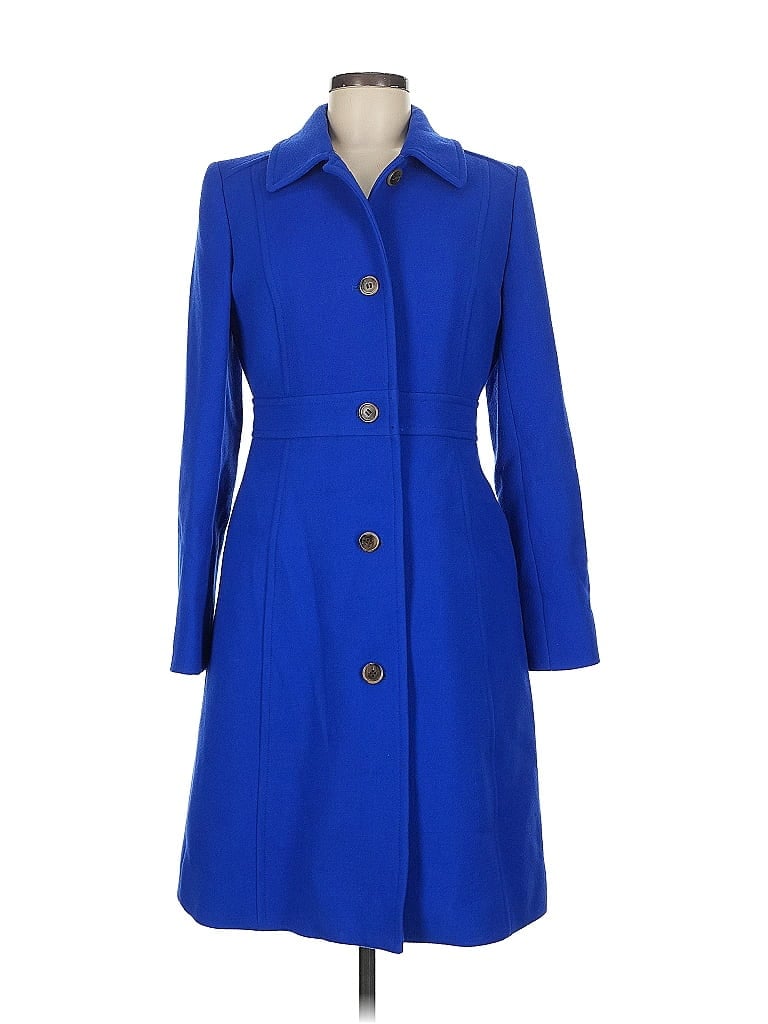 J.Crew Collection 100% Polyester Blue Coat Size 6 - photo 1