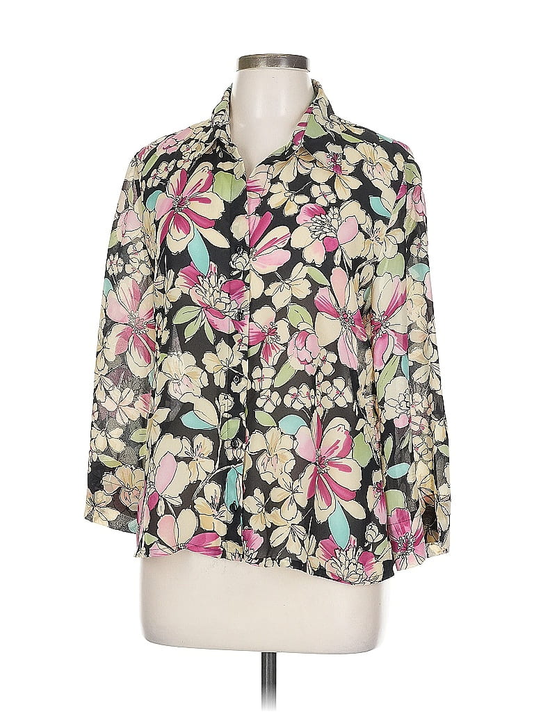 Pre-owned Emma James 3/4 Sleeve Blouse In White