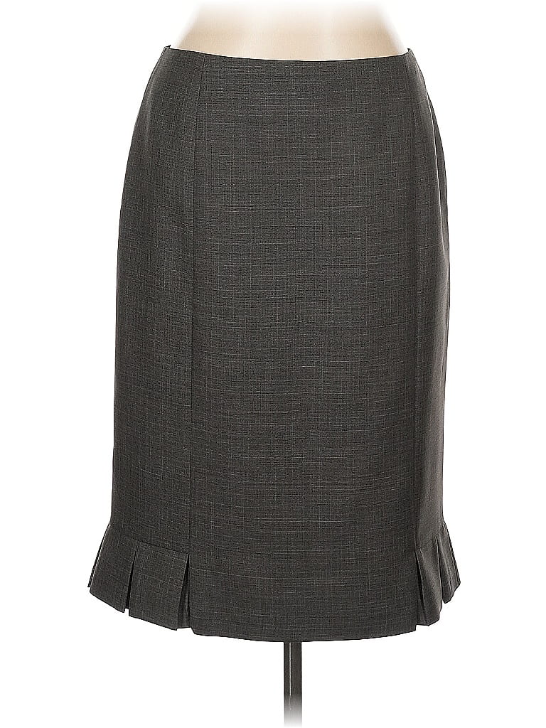 Pre-owned Evan Picone Formal Skirt In Gray
