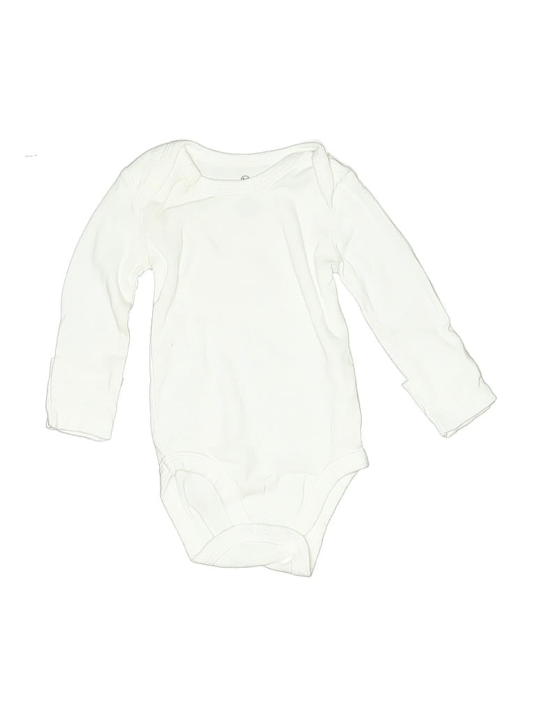 Click to view more detailed imagery on our partner's website Pre-owned Honest Baby Clothing Babies' Long Sleeve Onesie In White