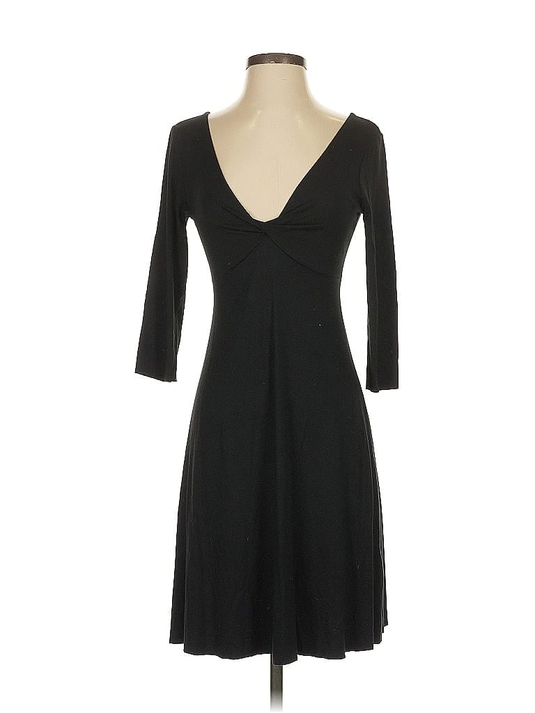 Pre-owned Three Dots Casual Dress In Black
