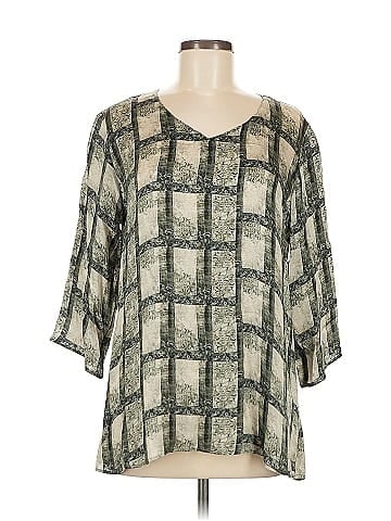 AP.NY 3/4 Sleeve Silk Top (view 1)
