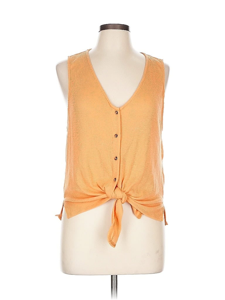 Pre-owned Pink Lily Sleeveless Blouse In Orange