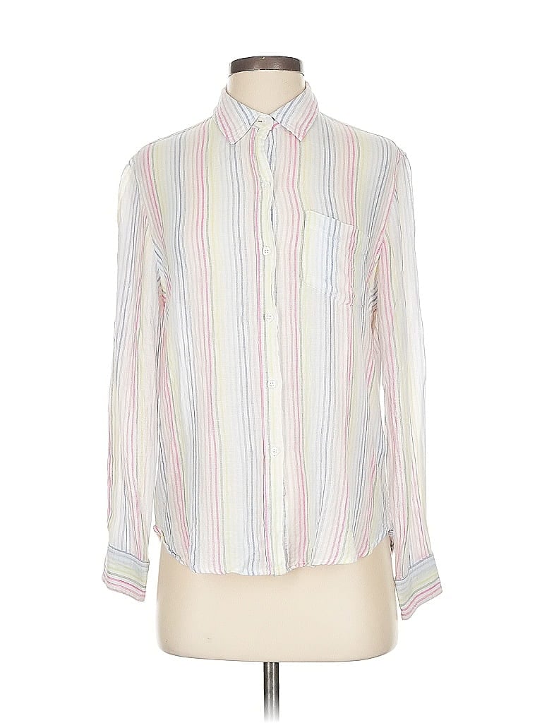 Pre-owned Rails Long Sleeve Button Down Shirt In Blue