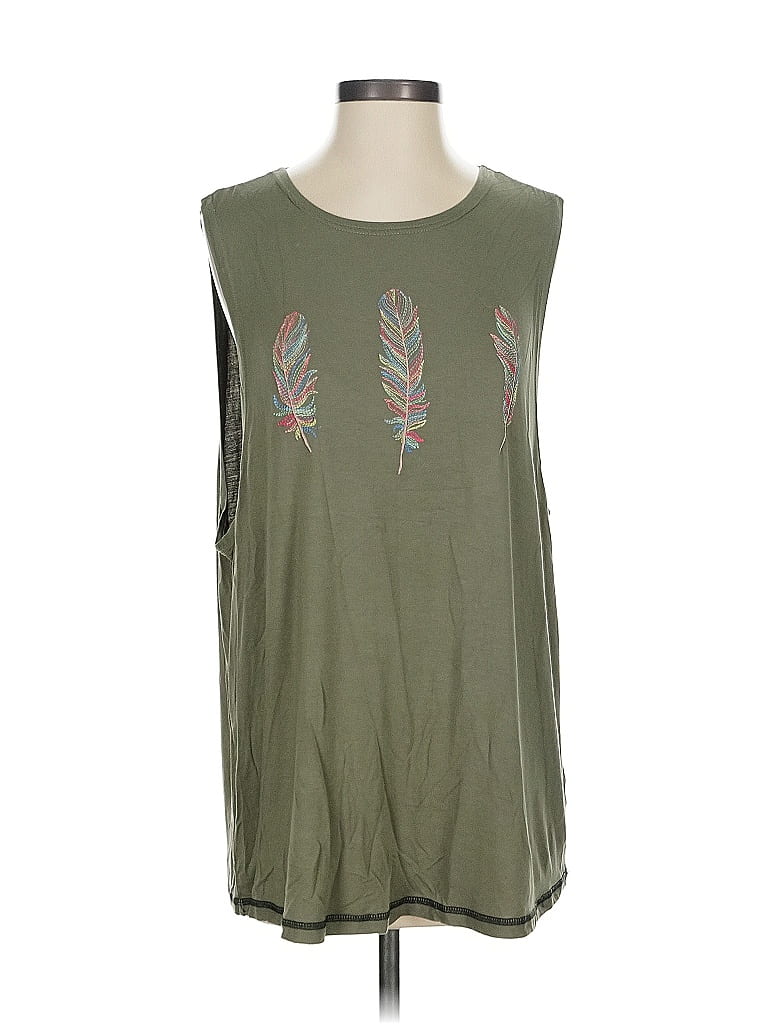 Pol Green Sleeveless T-Shirt Size S - photo 1
