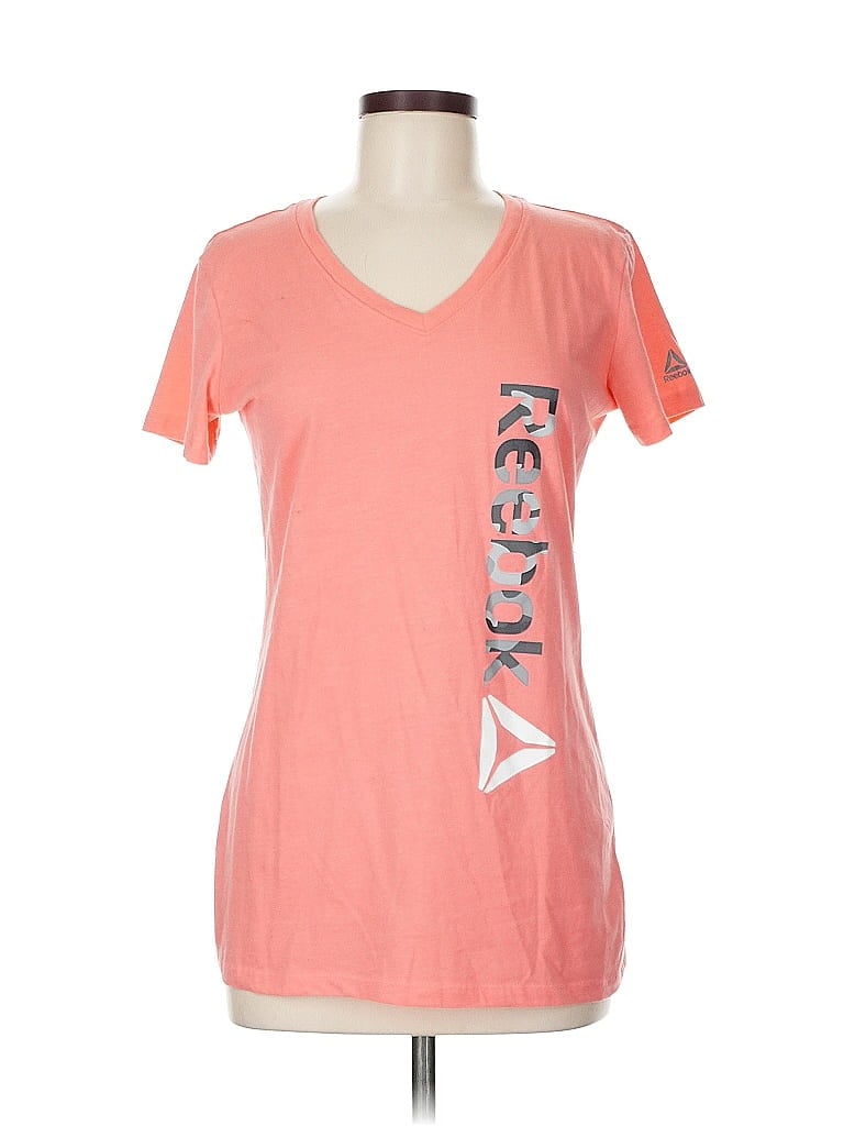 Pre-owned Reebok Short Sleeve T-shirt In Pink