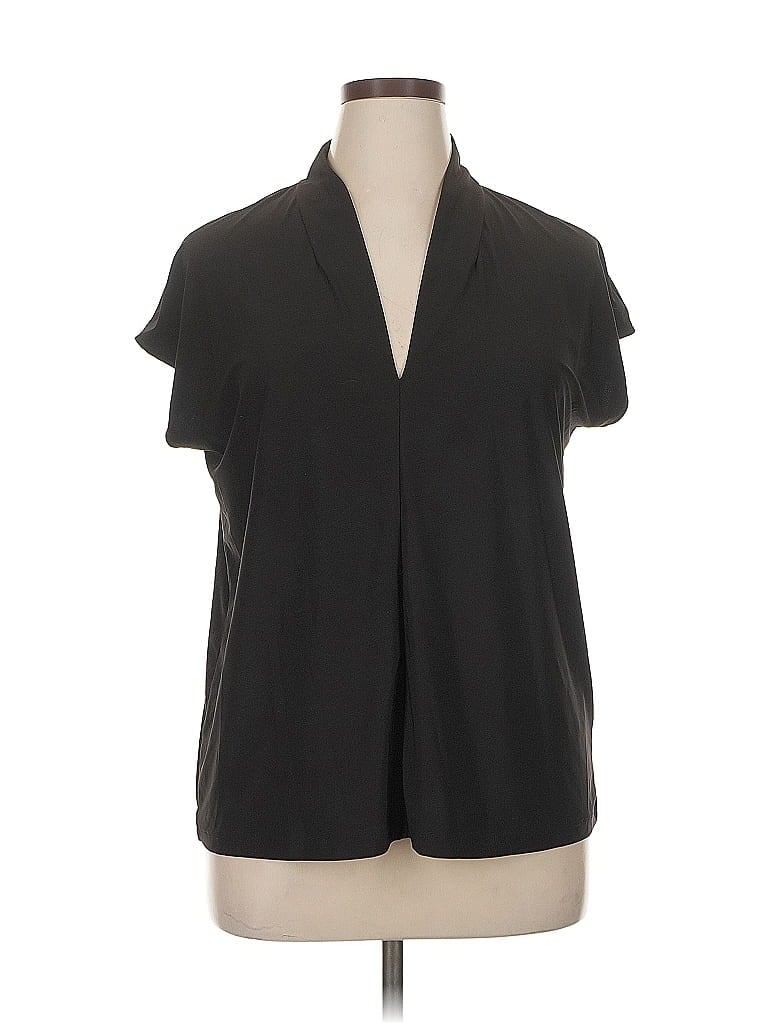 Pre-owned Buffalo By David Bitton Short Sleeve Blouse In Black