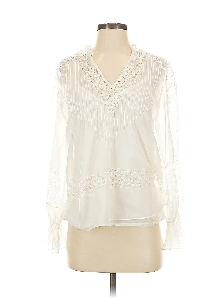 Pre-owned Love Sam Long Sleeve Blouse In White