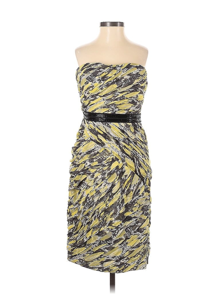 Click to view more detailed imagery on our partner's website Pre-owned ml Monique Lhuillier Cocktail Dress In Yellow