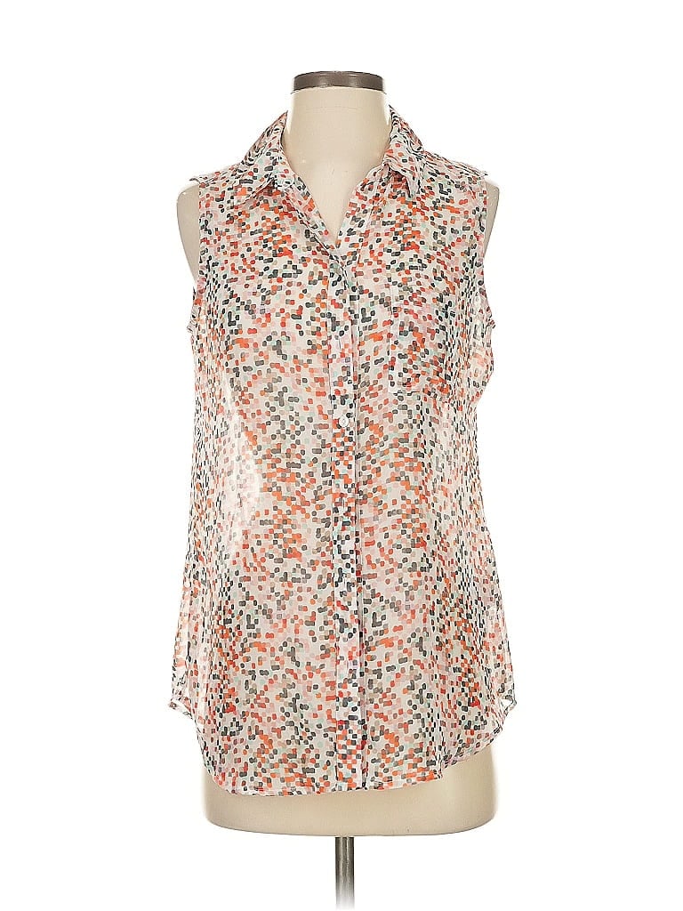 Pre-owned Liz Claiborne Sleeveless Blouse In Orange