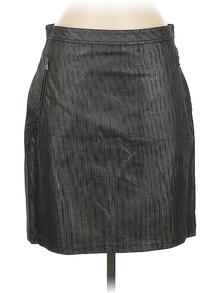 ETCETERA Pre-owned Faux Leather Skirt In Gray