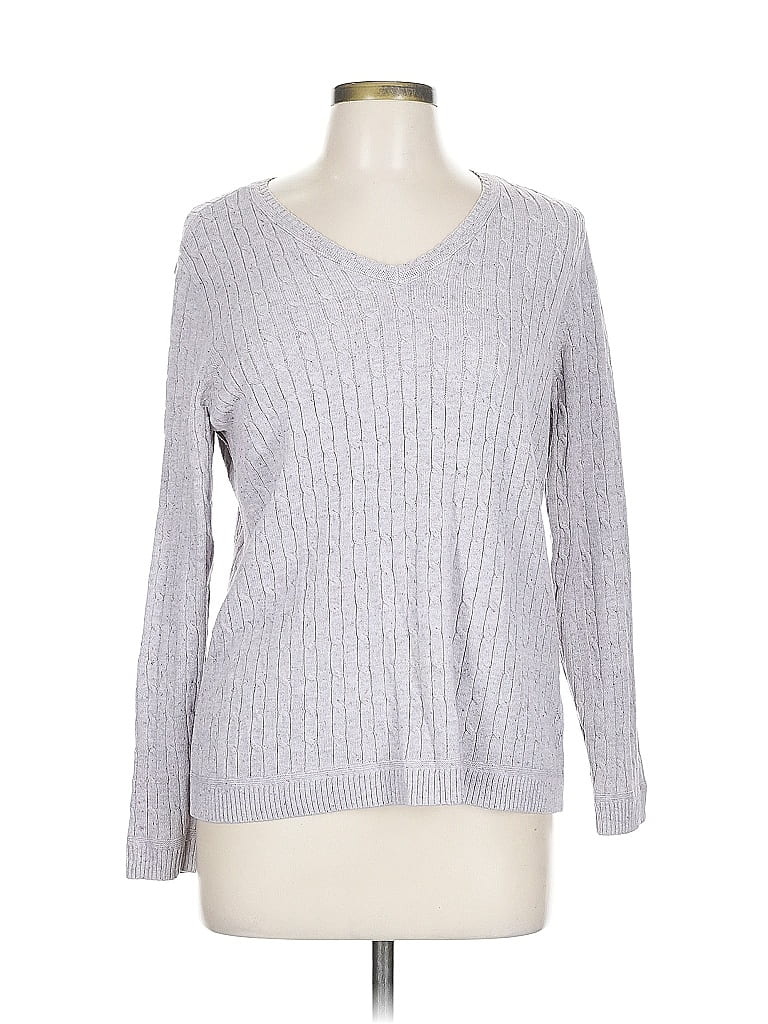 Pre-owned Croft & Barrow Pullover Sweater In Gray