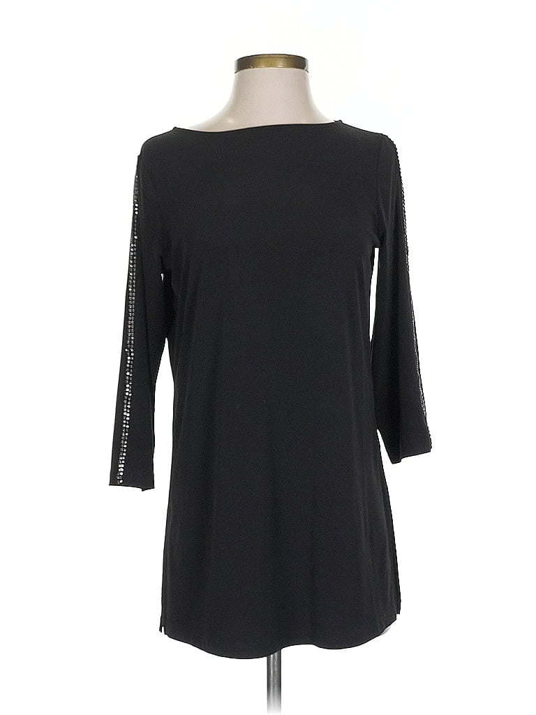 Susan Graver 100% Polyester Black Casual Dress Size XS - photo 1
