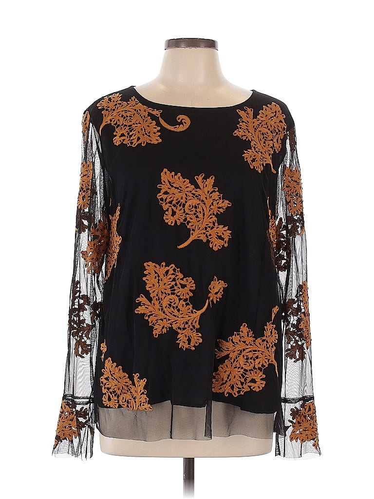 Sundance 100 Viscose Black Long Sleeve Blouse Size L 68 off ThredUp